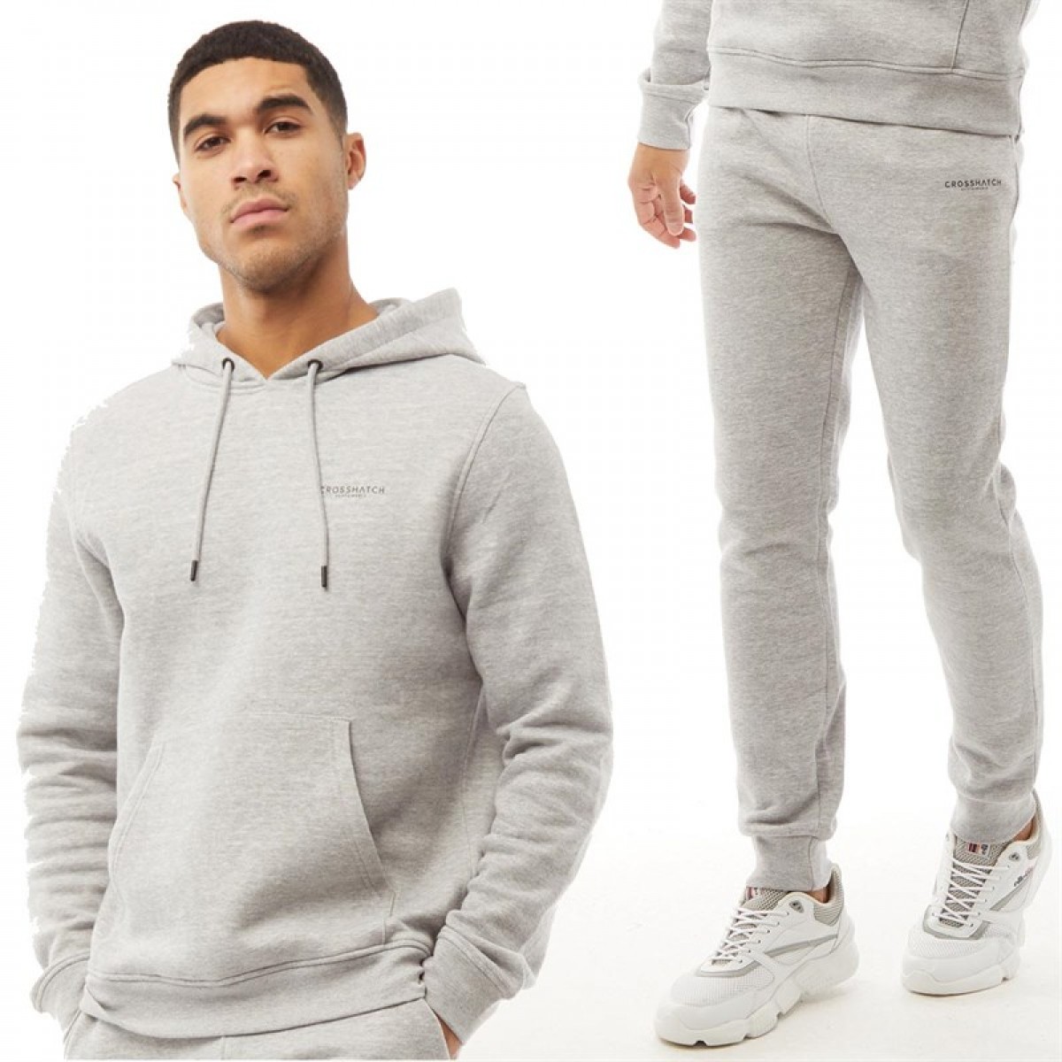 

Спортивный костюм Crosshatch Hoodie And Joggers Set Grey Marl Grey Marl, XXL (52)