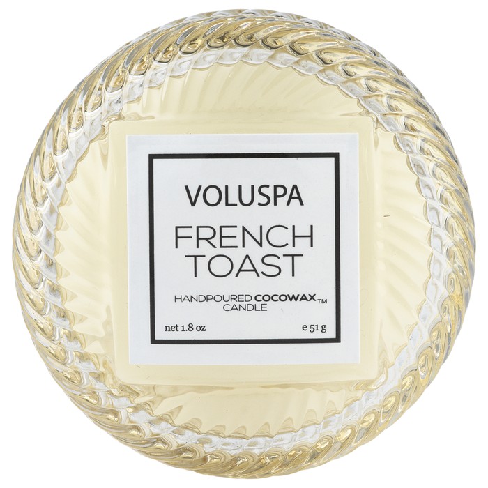 

Ароматическая свеча макарон VOLUSPA Roses&Macarons French Toast 51g