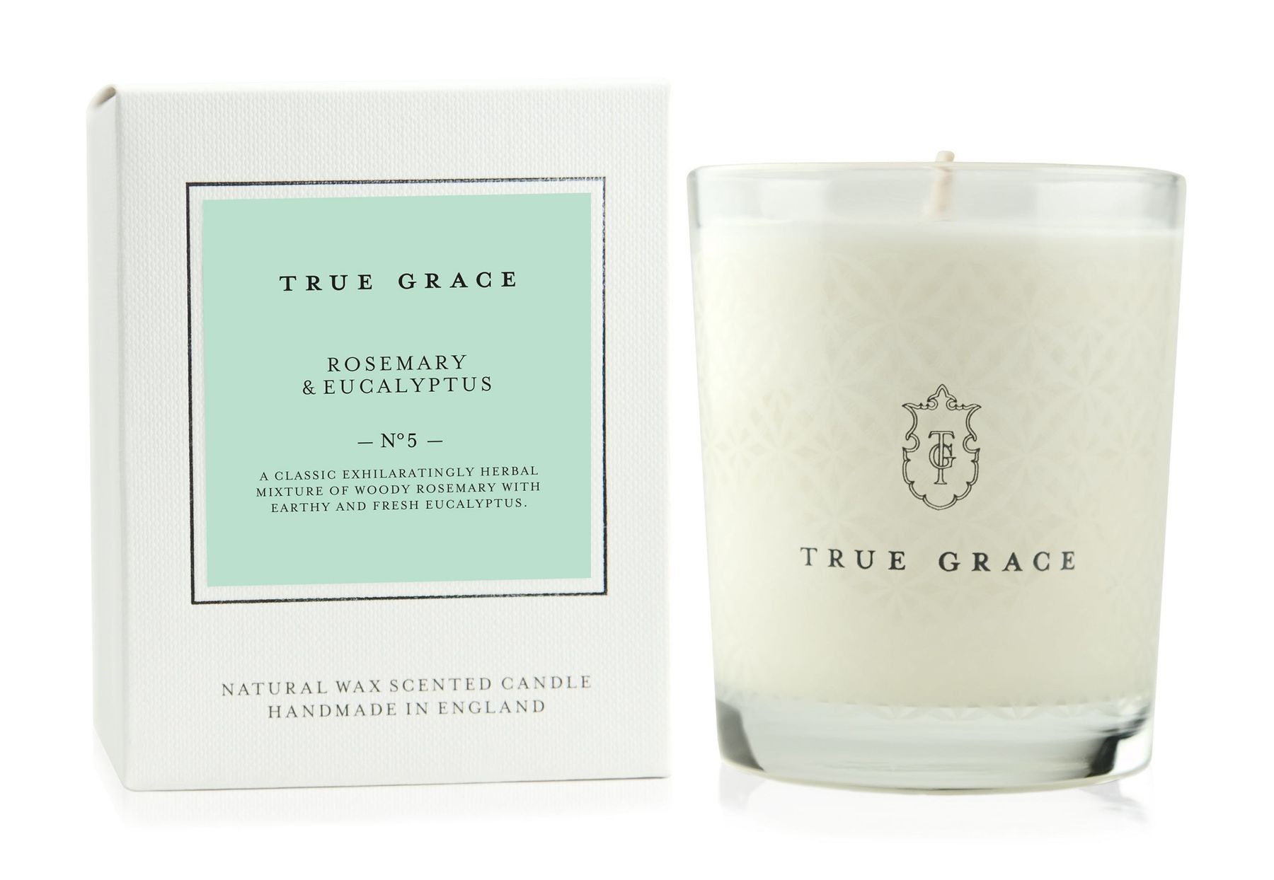 

Классическая ароматическая свеча TRUE GRACE Rosemary&Eucalyptus No5 190g
