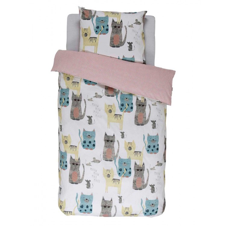 

Комплект постельного белья COVERS & CO Meow Multi 140 х 220 см белый