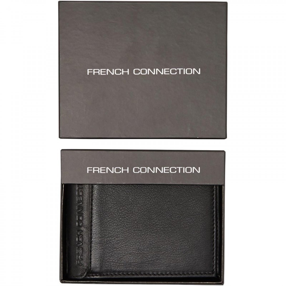 

Кошелек French Connection Stitch Emboss Black Black, Универсальный