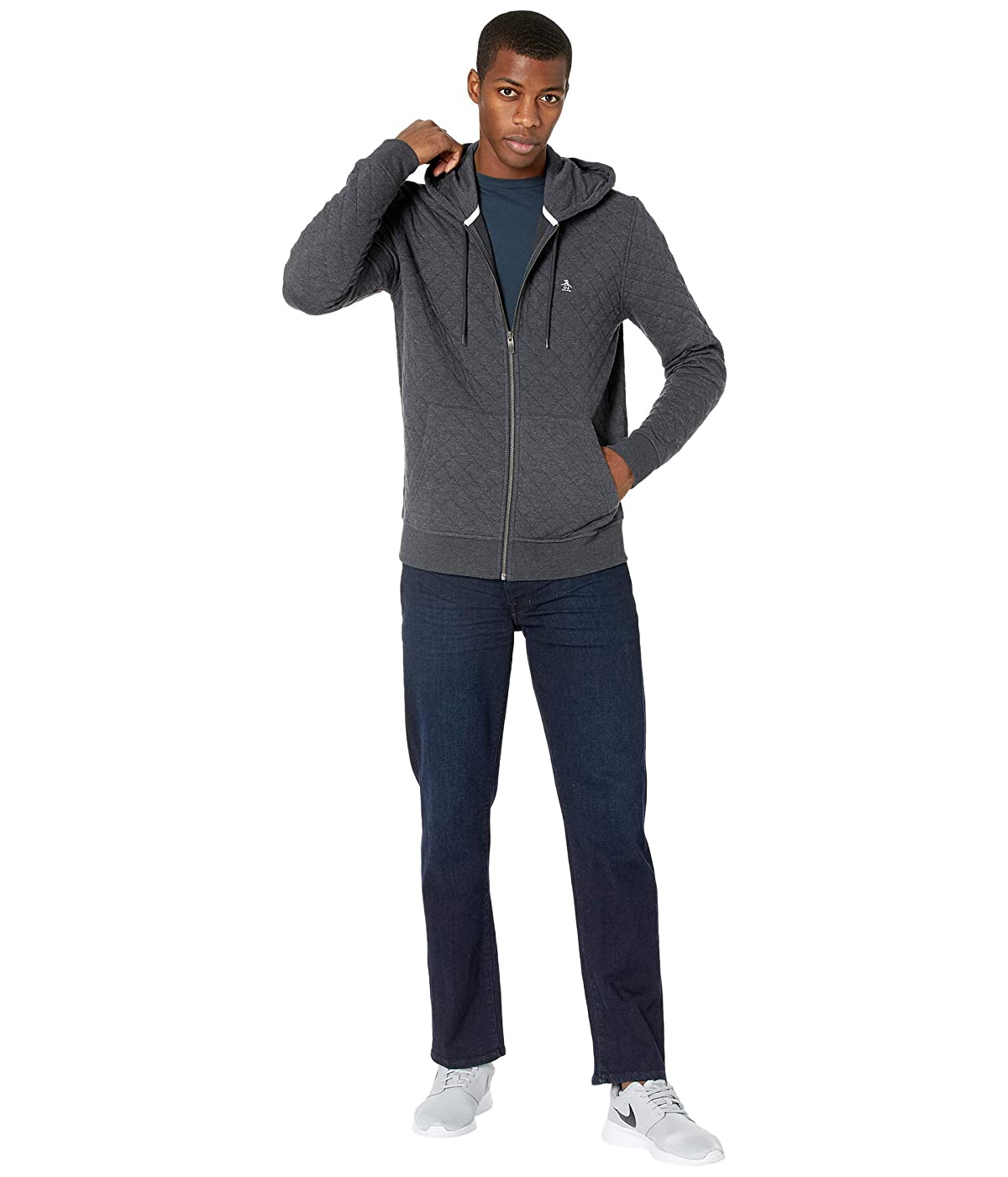 

Толстовка Original Penguin Quilted Full Zip Hood Dark Charcoal Heather, S (44)