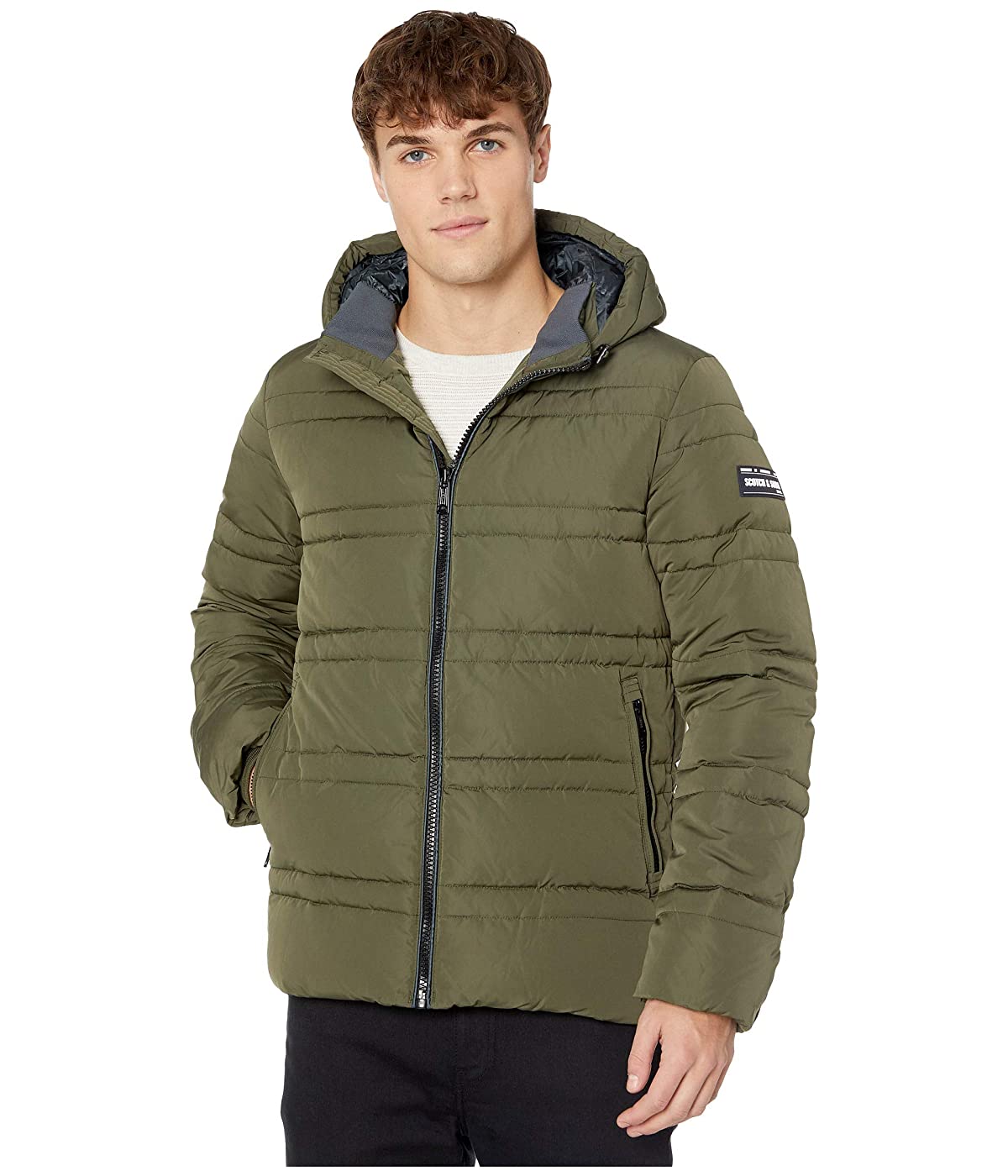 

Куртка Scotch and Soda Classic Hooded PrimaLoft Jacket Army, S (44)