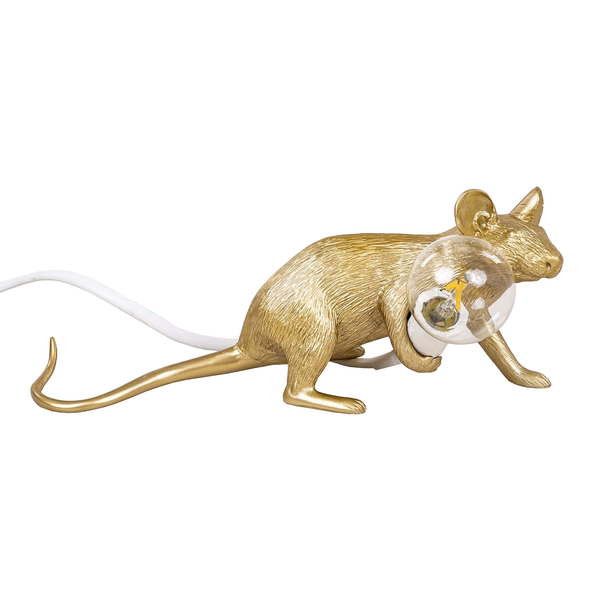 

Настольный светильник SELETTI Mouse Lamp 6.2 x 21 х 8.1см золотой