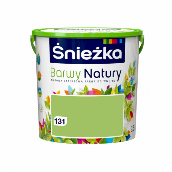 

Краска интерьерная латексная Sniezka Barwy Natury 131 зеленый чай 2,5 л