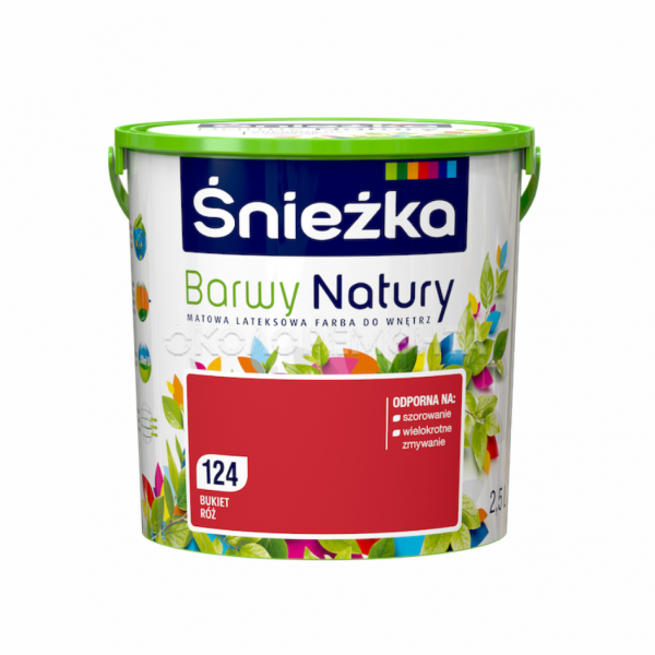 

Краска интерьерная латексная Sniezka Barwy Natury 124 букет роз 2,5 л