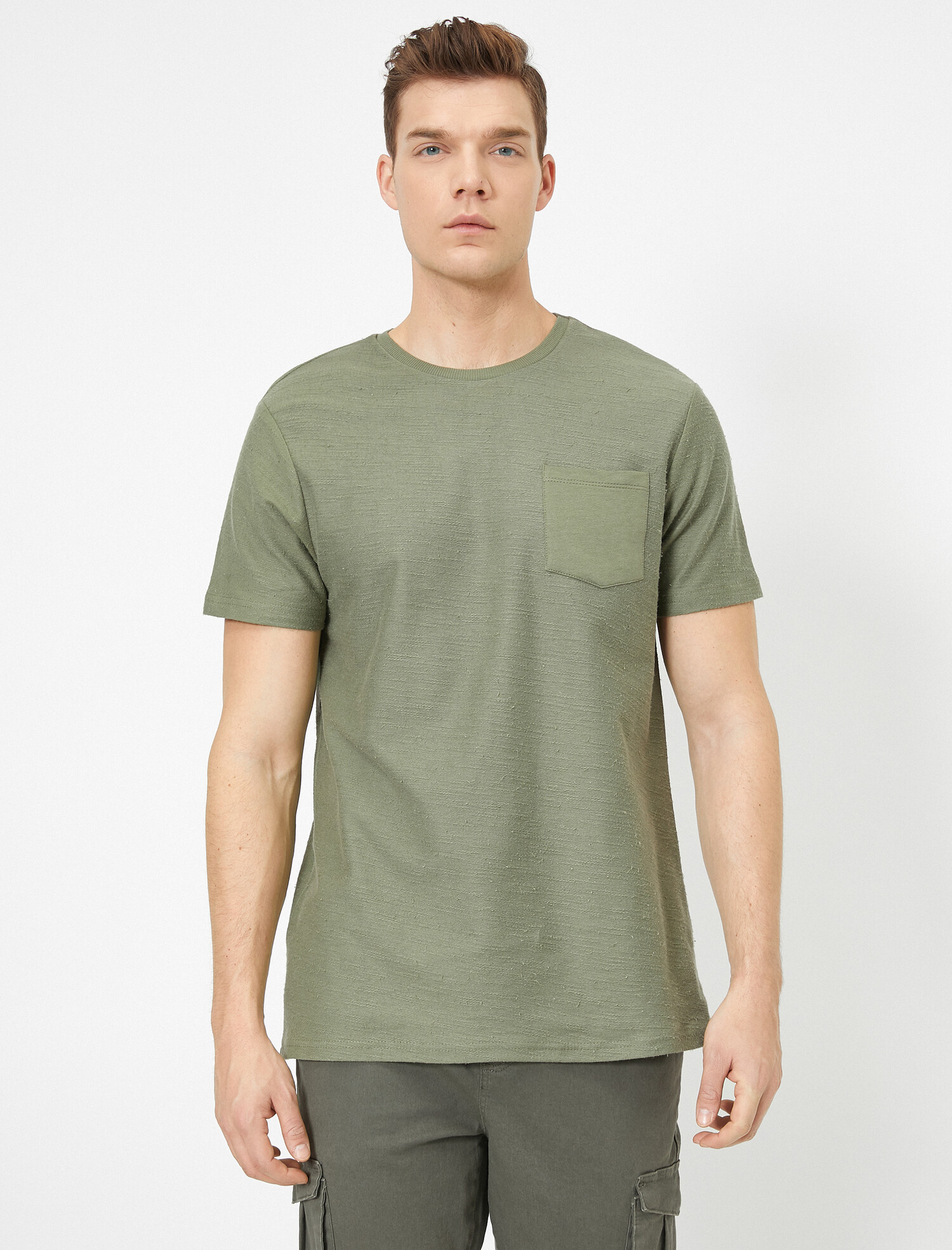 

Футболка Koton 0YAM11425LK-801 S Khaki