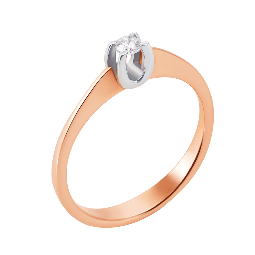 

Кольцо в комбинированном золоте Выбор с бриллиантом 17 размера