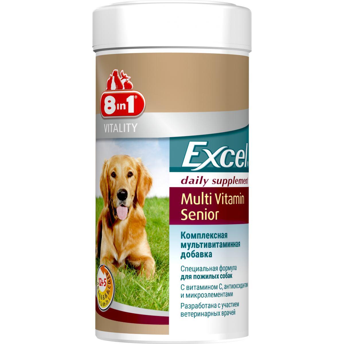 

Витамины 8in1 Excel «Multi Vitamin Senior» для пожилых собак, 70 таблеток