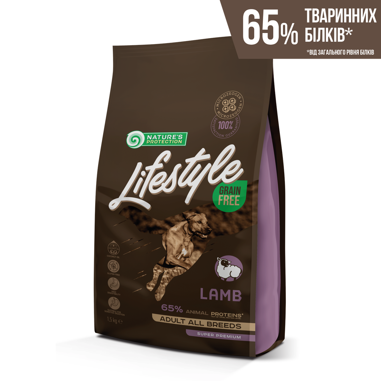 

Сухой беззерновой корм Lifestyle Grain Free Lamb Adult All Breeds с ягненком для собак всех пород, 17 кг