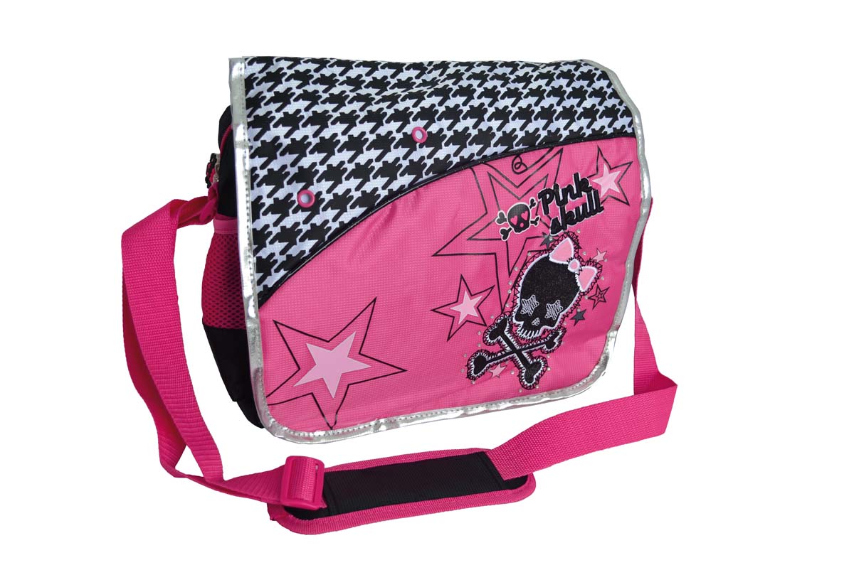 

Сумка шкільна YES PinkSkull чорно-рожева, 34.5*28*10.5см (551467)