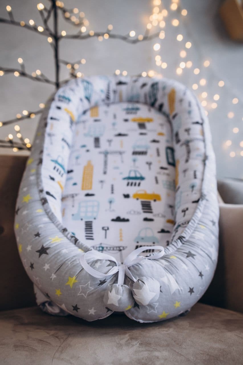 

Кокон/Гніздечко/babynest для новонароджених колір Сірий