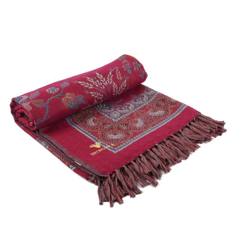 

Плед красно-серый с цветочным рисунком Chintz Blush Shingora