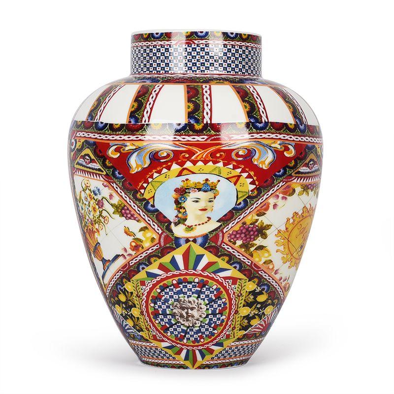 

Ваза из фарфора с этническим рисунком Santa Rosalia