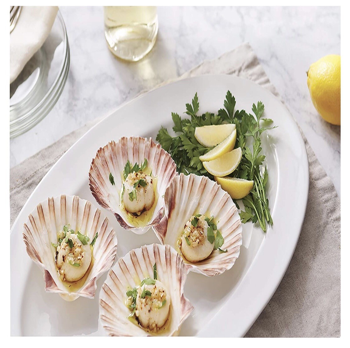 

Натуральные морские ракушки Nantucket Seafood для блюд 4 шт , 4770 белые