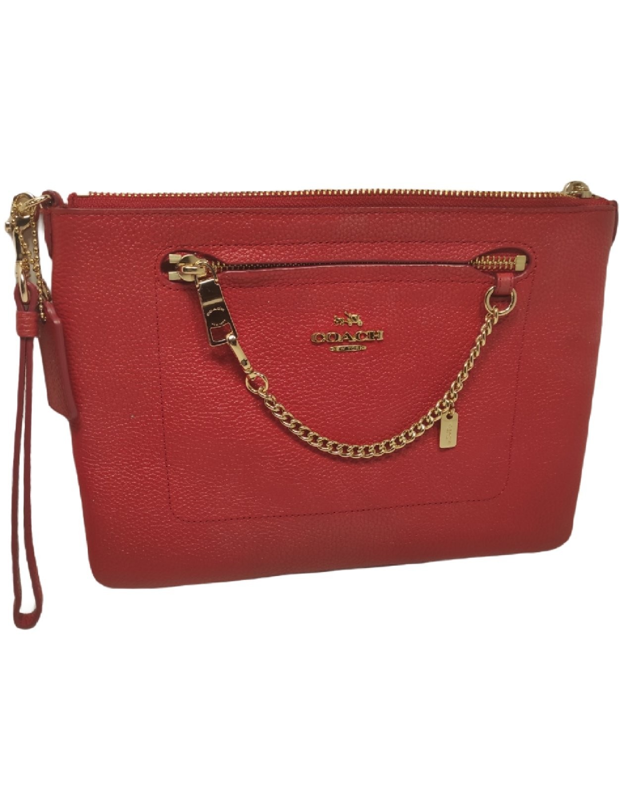 

Женская сумка-клатч COACH new york красная
