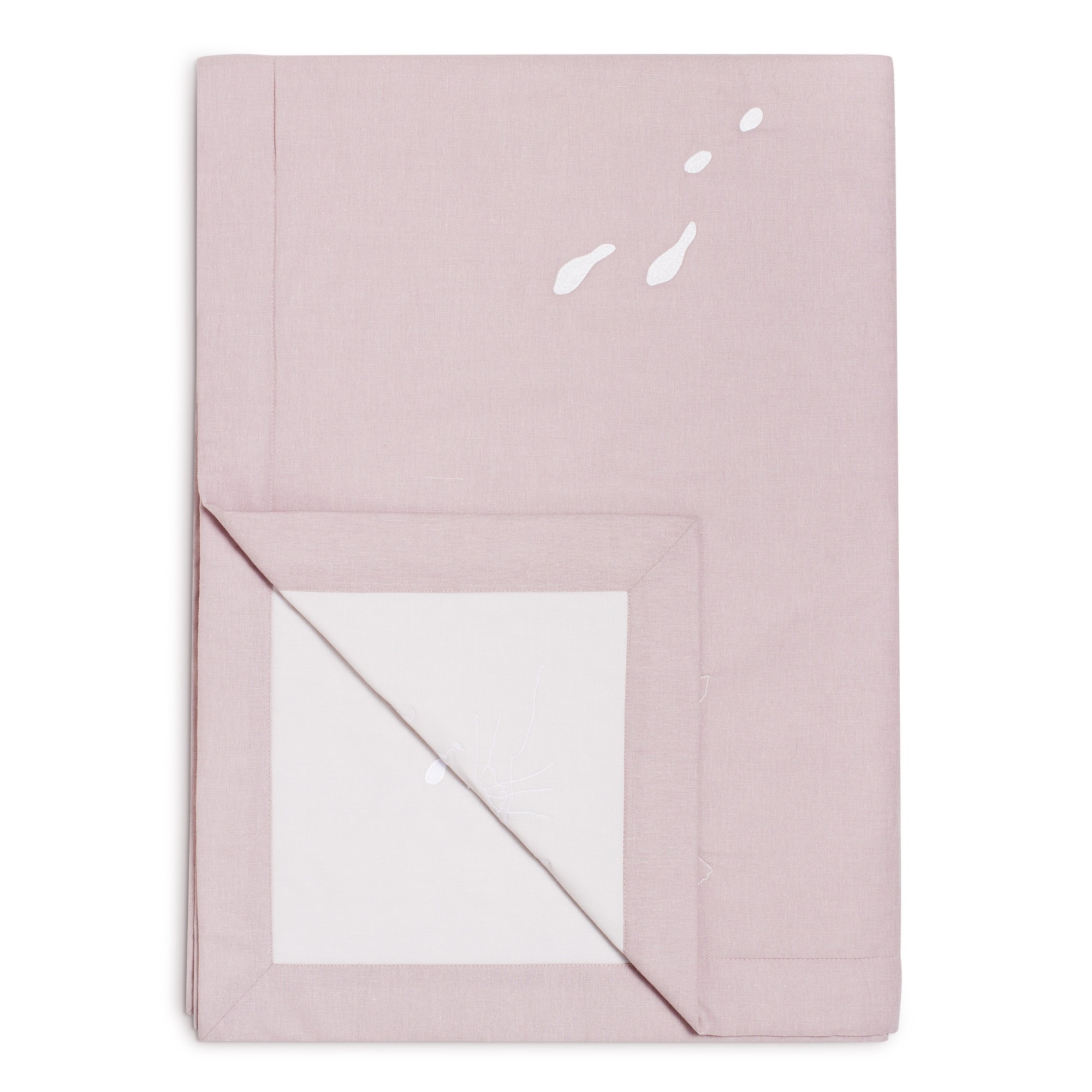 

Покрывало льняное "Bunny 150x220" Soft25 пыльно-розовое с вышивкой Артикул P180524P_SL
