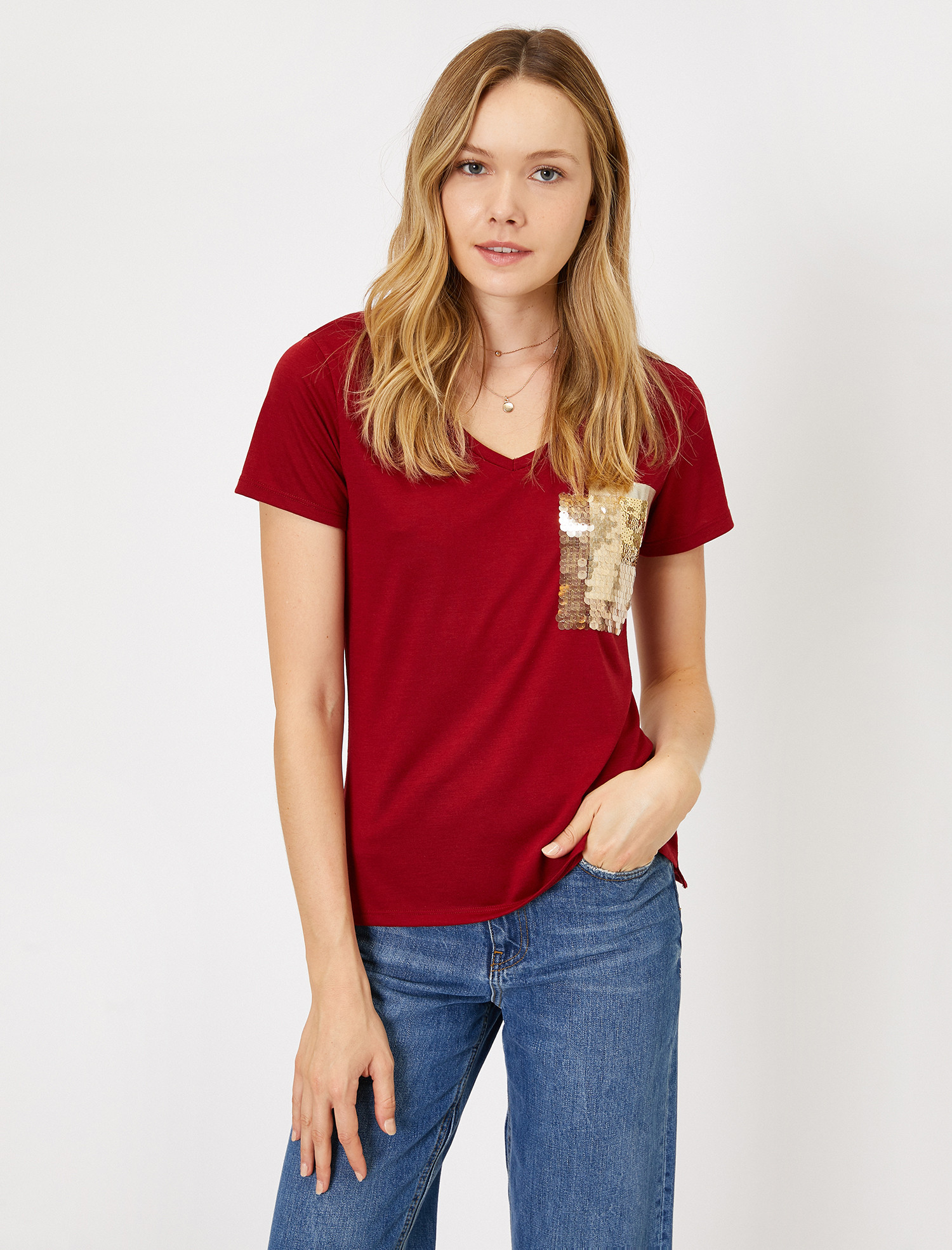 

Футболка Koton 0KAK13190GK-456 M Wine