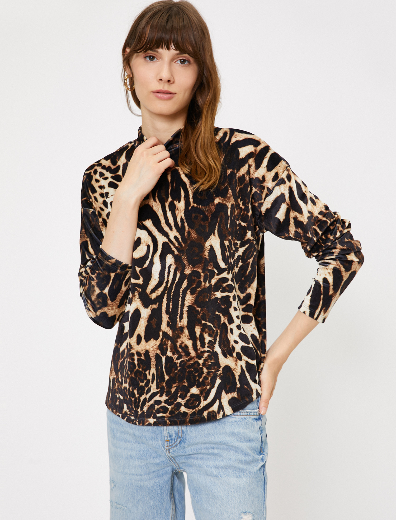 

Футболка Koton 0KAK13054EK-LD1 XL Leopard Design