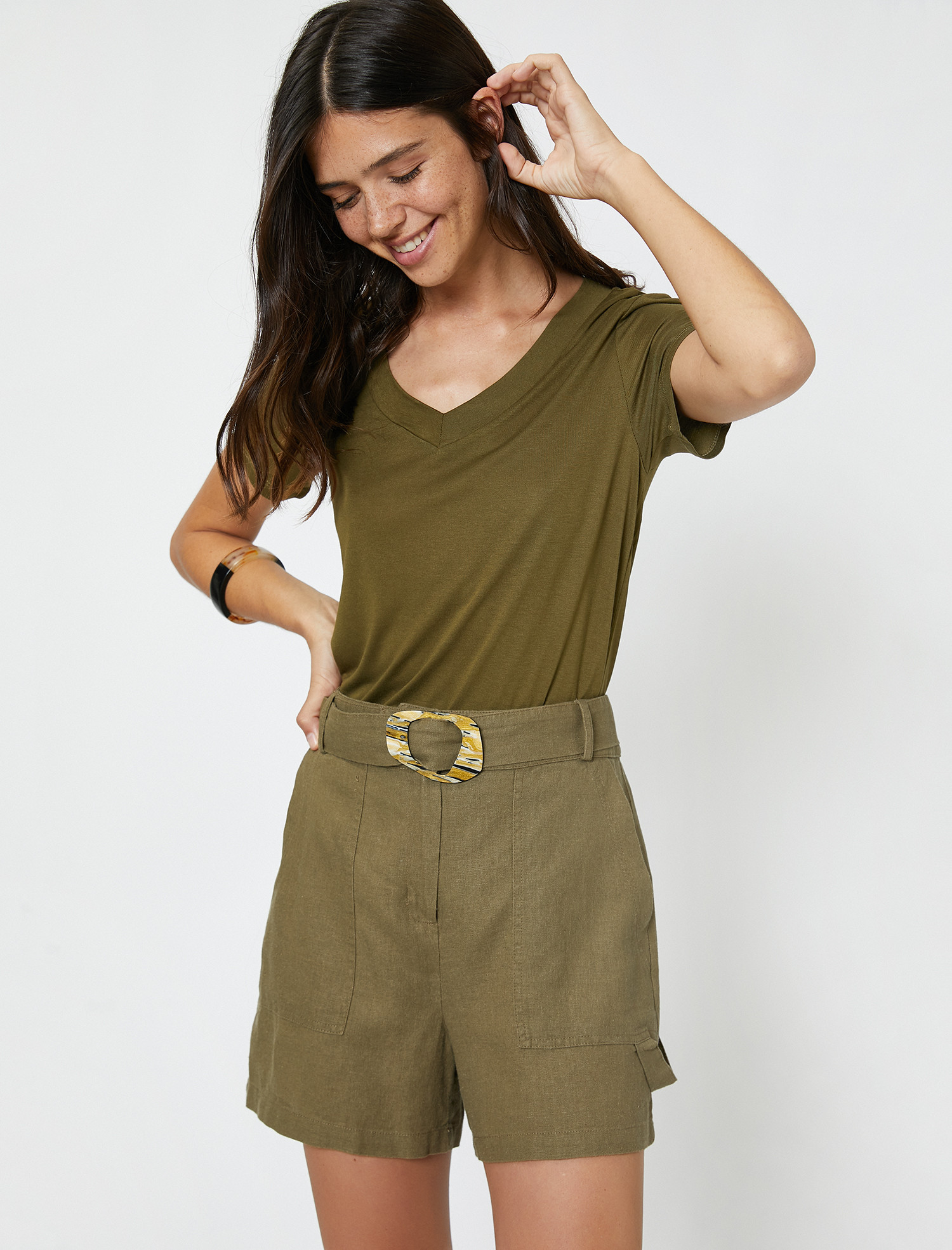 

Футболка Koton 0KAL18145OK-850  Khaki, Футболка Koton 0KAL18145OK-850 M Khaki