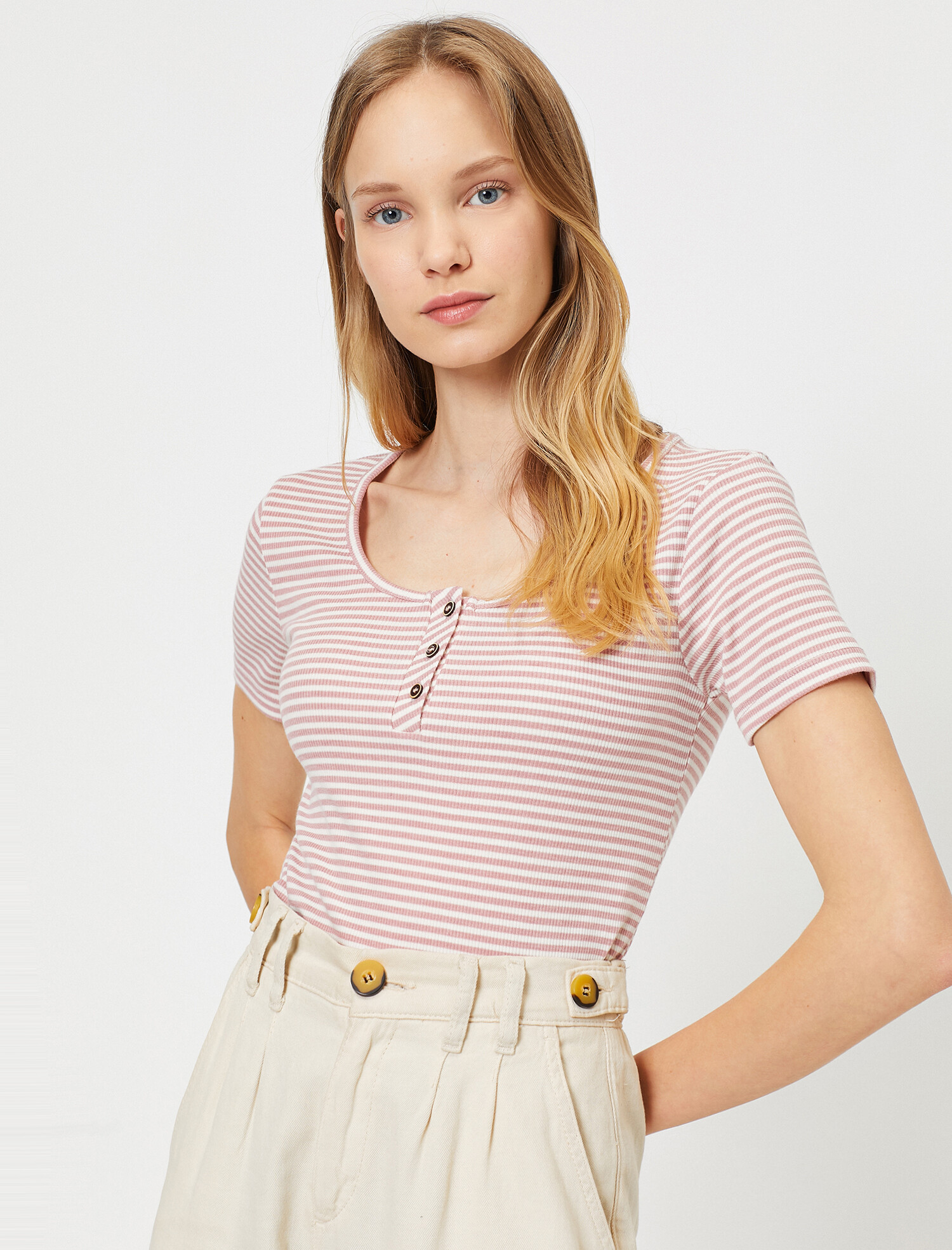 

Футболка Koton 0KAL18172OK-05M L Rose Stripe