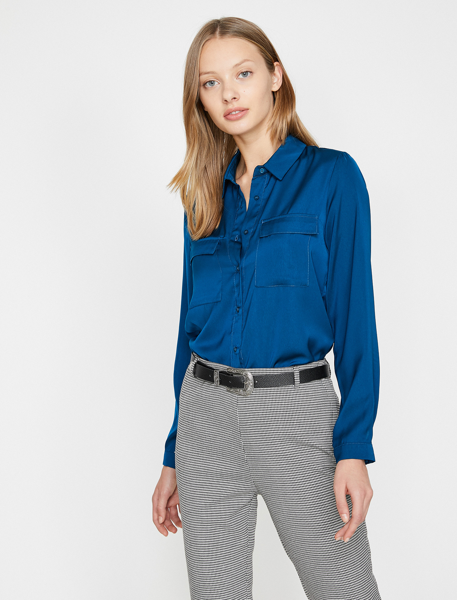 

Рубашка Koton 0KAK68776PW-600 38 Blue