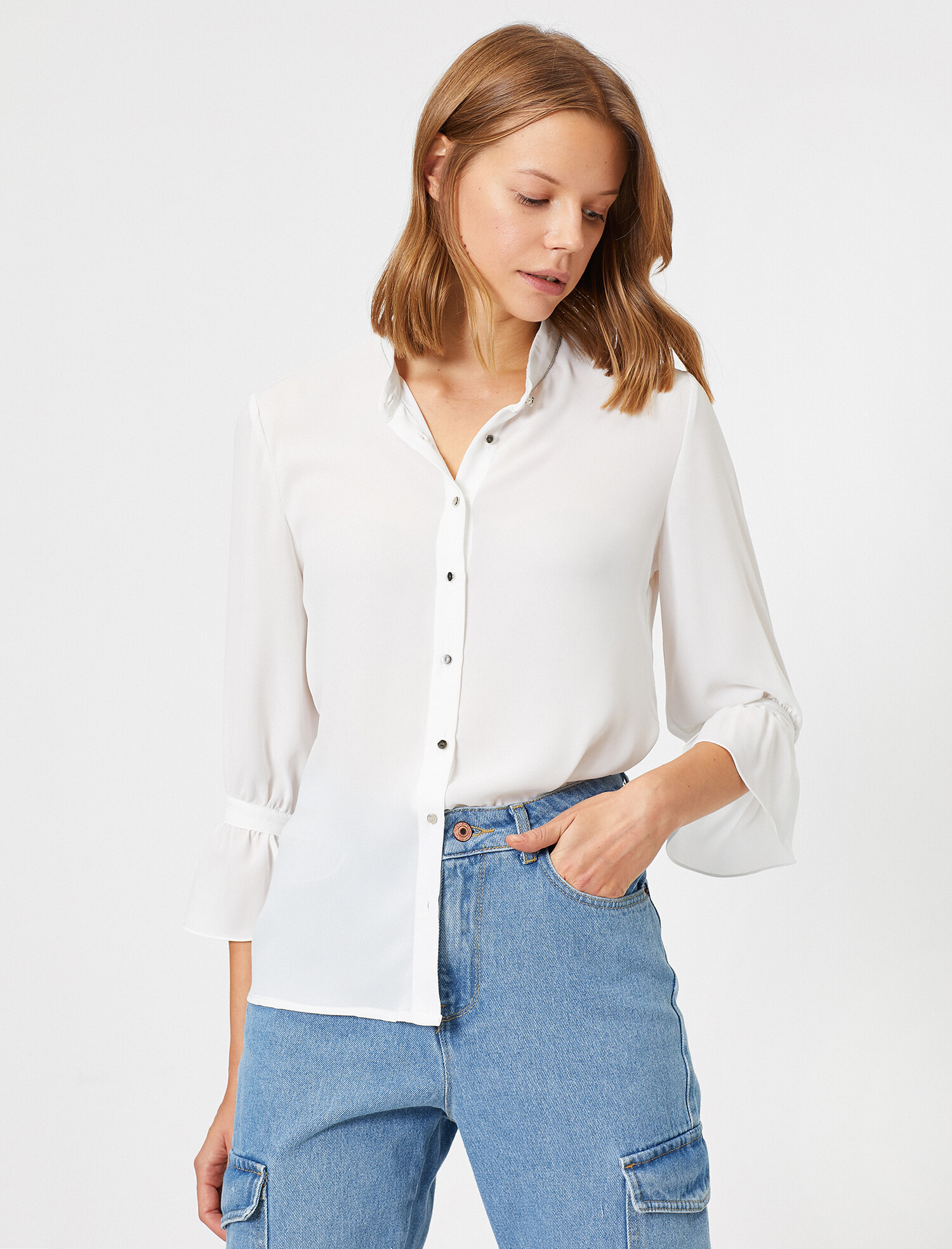 

Рубашка Koton 0KAK68446PW-001  Off White, Рубашка Koton 0KAK68446PW-001 36 Off White
