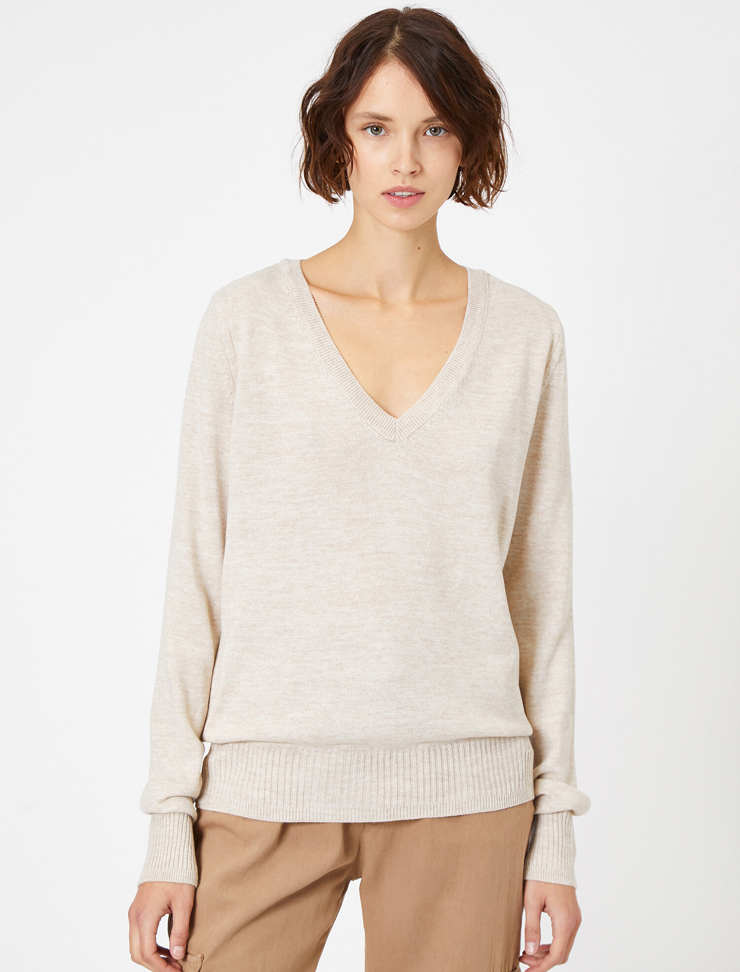 

Пуловер Koton 0KAK92128HT-050 XS Beige