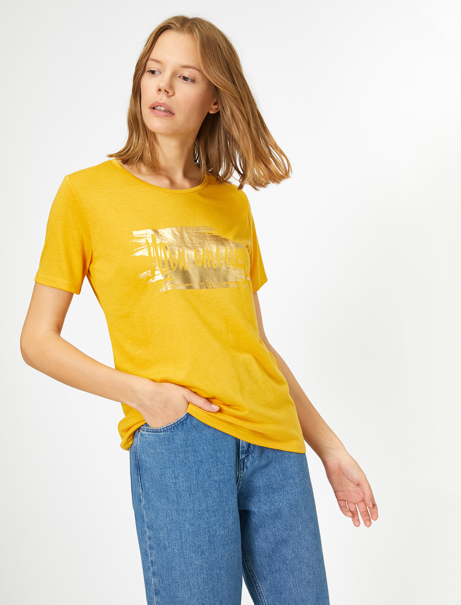 

Футболка Koton 0KAK13175EK-159  Mustard, Футболка Koton 0KAK13175EK-159 M Mustard