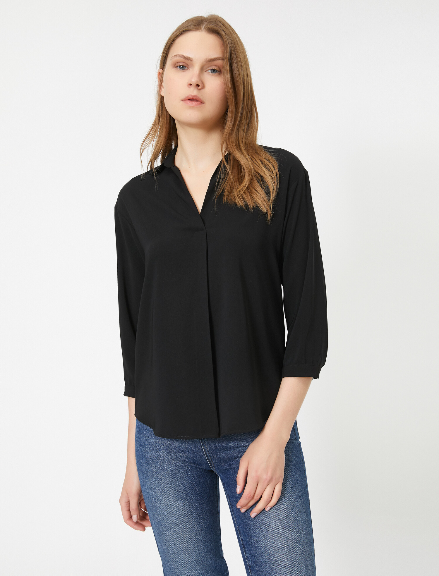 

Блузка Koton 0KAK68946PW-999 42 Black