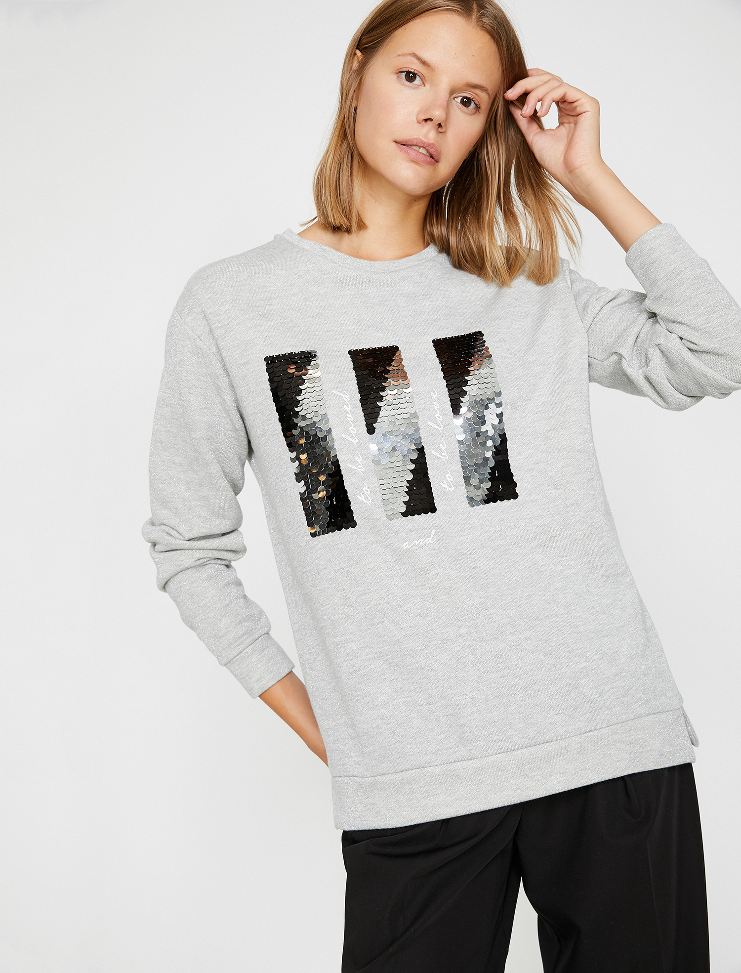 

Свитшот Koton 0KAK13693EK-027 S Grey