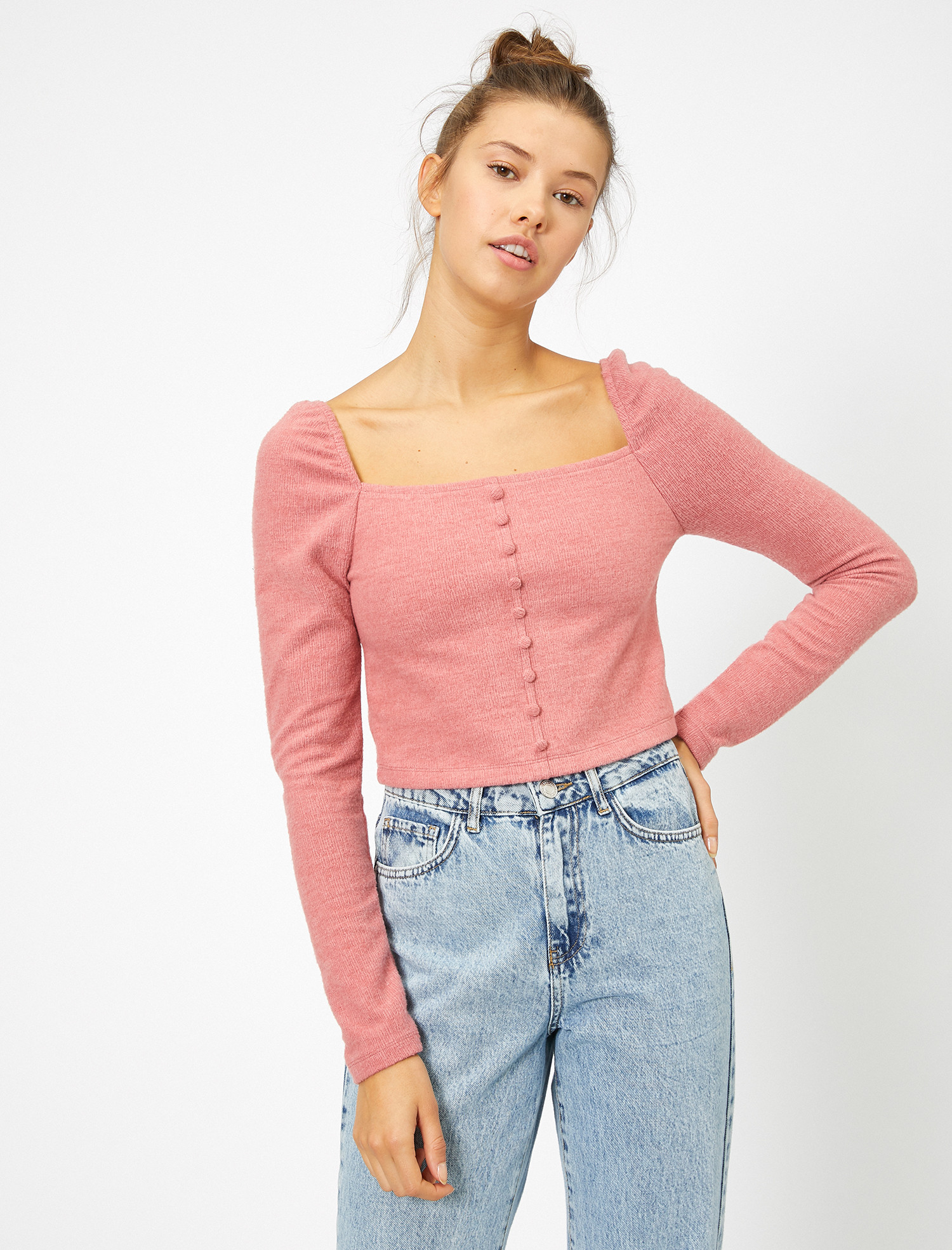 

Топ Koton 0KAL18468OK-282 S Rose