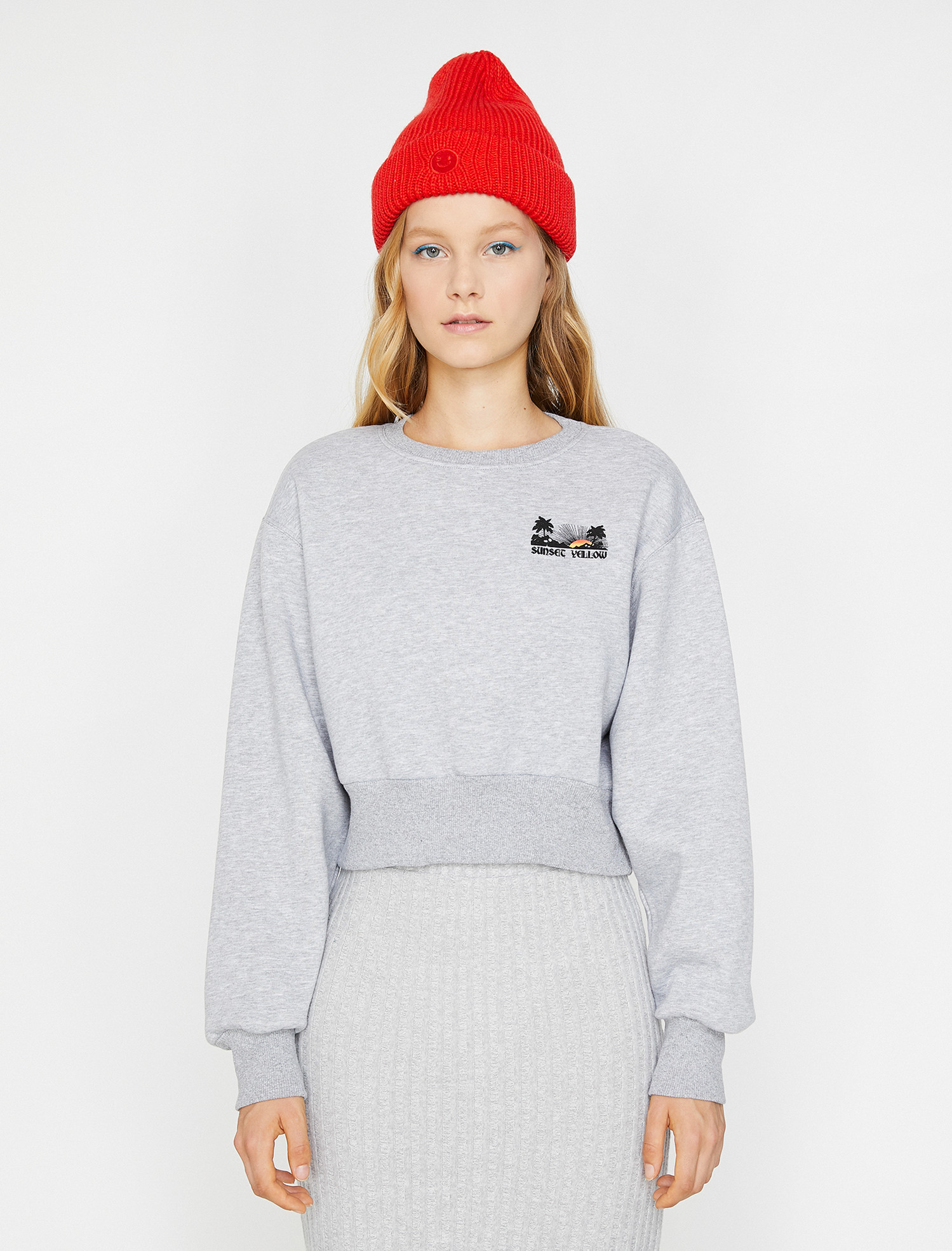 

Свитшот Koton 0KAL18927IK-027 L Grey