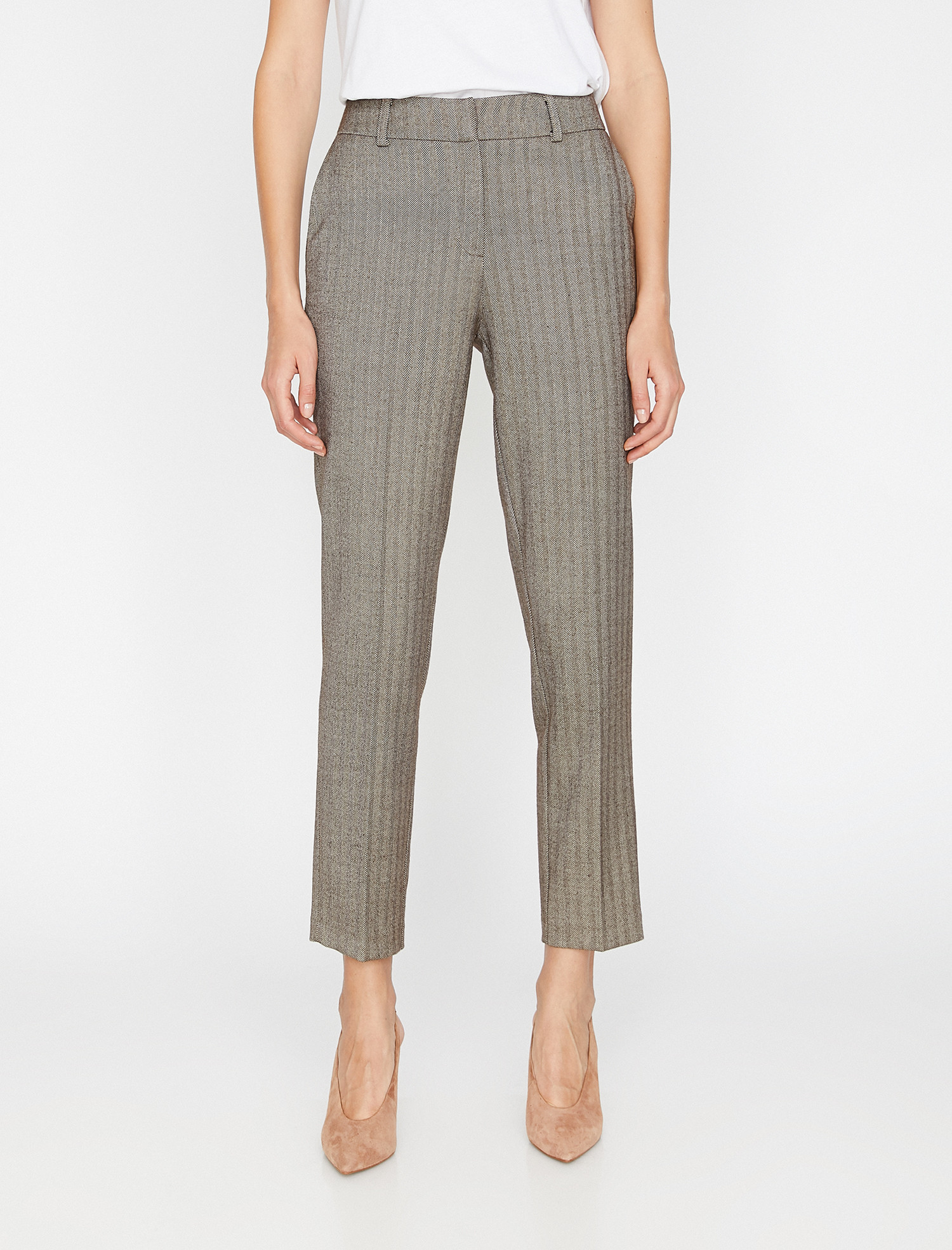 

Брюки Koton 0KAK42021UW-W76 40 Brown Stripe