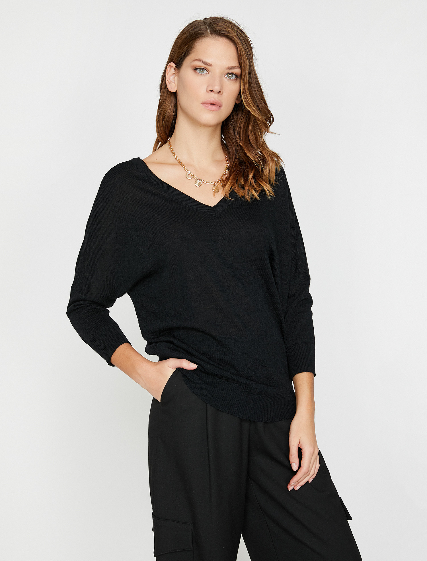 

Пуловер Koton 0KAK92999HT-999  Black, Пуловер Koton 0KAK92999HT-999 S Black