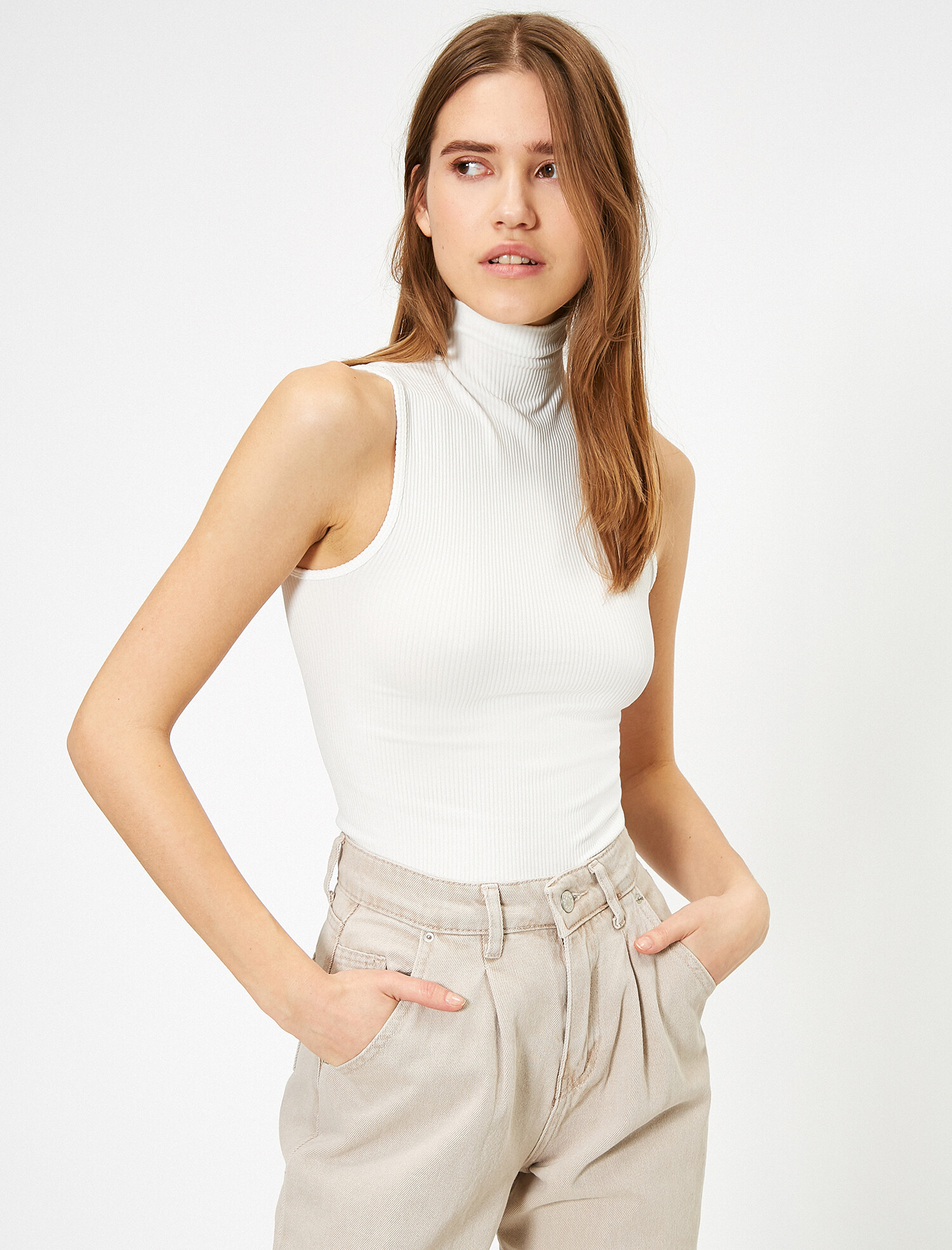 

Топ Koton 0KAK33059YS-001 S Off White