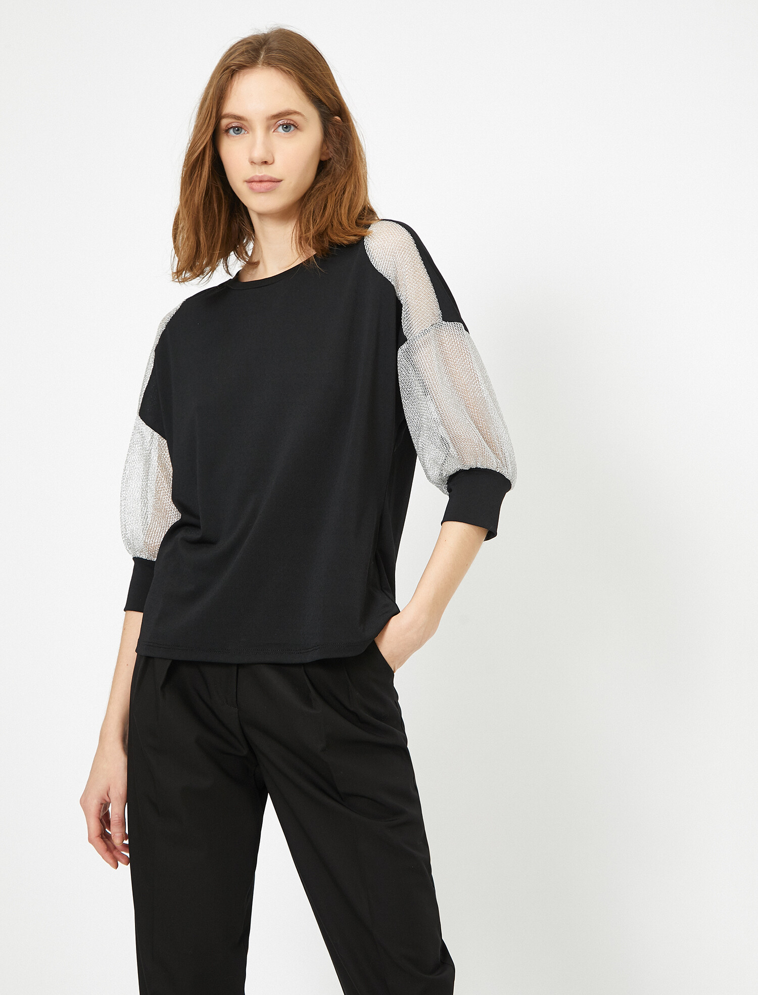 

Лонгслив Koton 0KAK13344EK-999 S Black