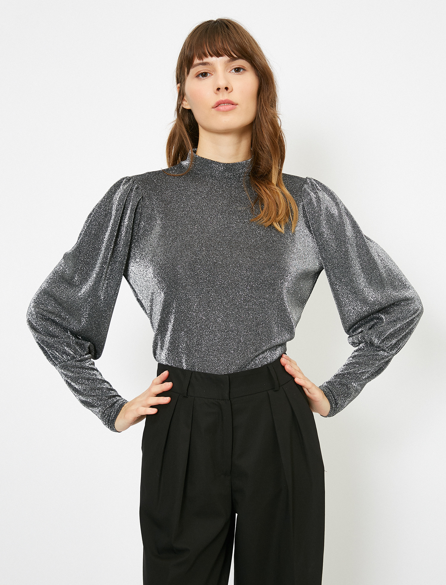 

Блуза Koton 0KAK13936EK-038 S Silver