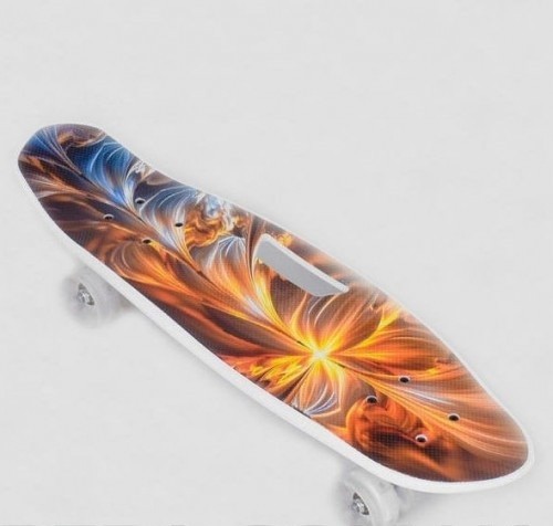 

Скейт Пенни борд JIA YU TOYS С 40311-2 круизер дека с ручкой подшипники ABEC-7 светится