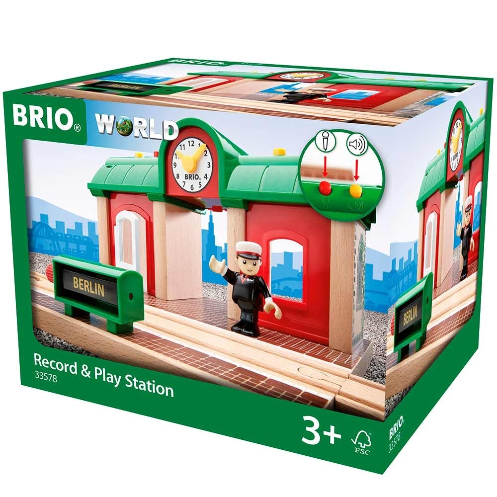 

Станция для железной дороги BRIO со звукозаписью (33578)