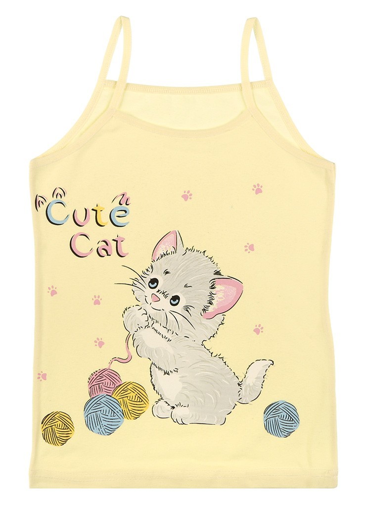 

Майка на девочку 98-104см Cute cat 4171 YM Donella Желтая