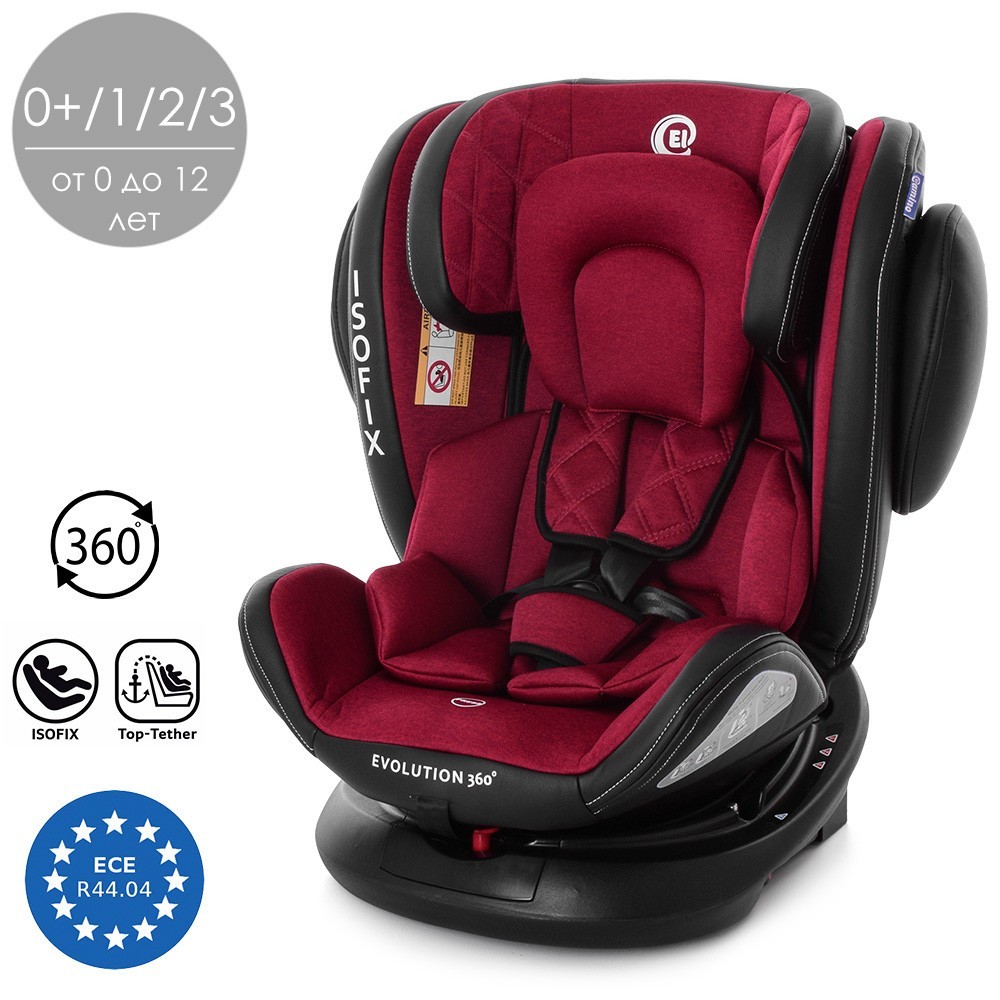 

Детское Поворотное Автокресло c ISOFIX 0-36 кг El Camino Evolution 360 Красное (ME 1045)