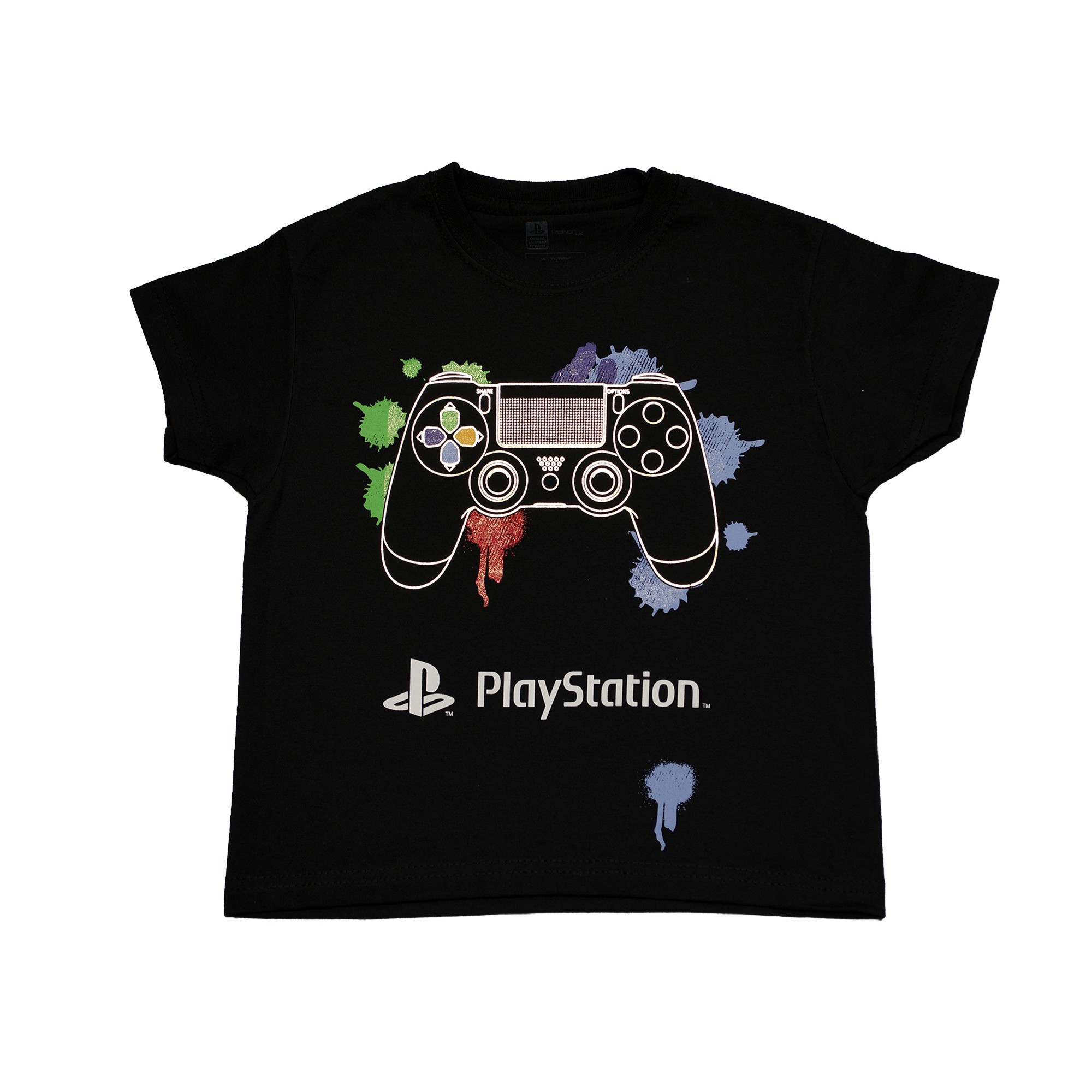 

Футболка с коротким рукавом для мальчика ( 1 шт ) George чёрная play station 5-6 лет (110-116 см) 1262