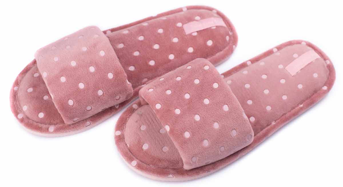 

Комнатные тапочки Twins Твинс женские HS-VL велюровые в горох розовые, р.38/39 (5603)