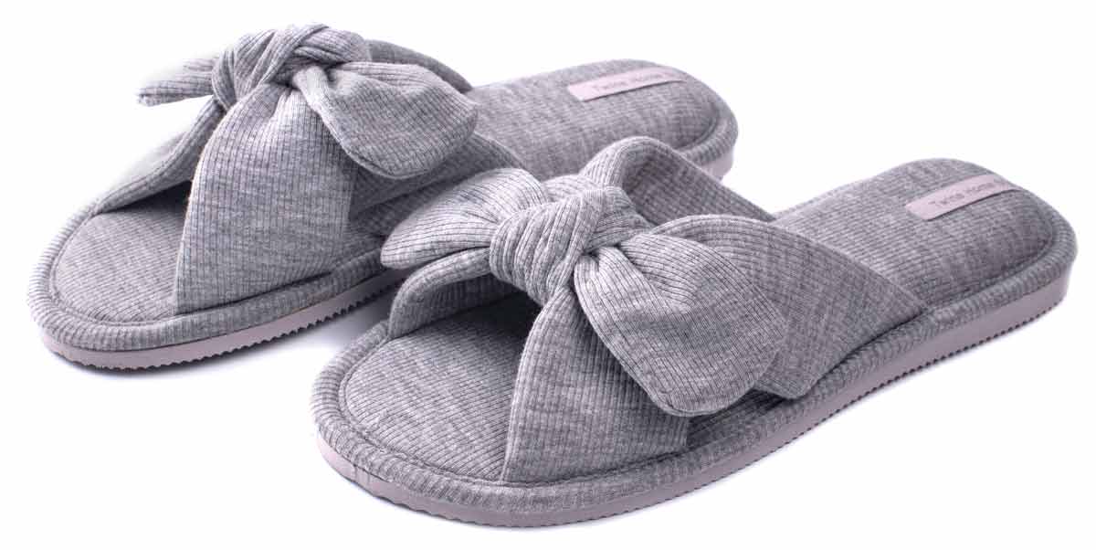 

Комнатные тапочки Twins Твинс женские HS-VL бант-перекрест серые, р.40 (5568)