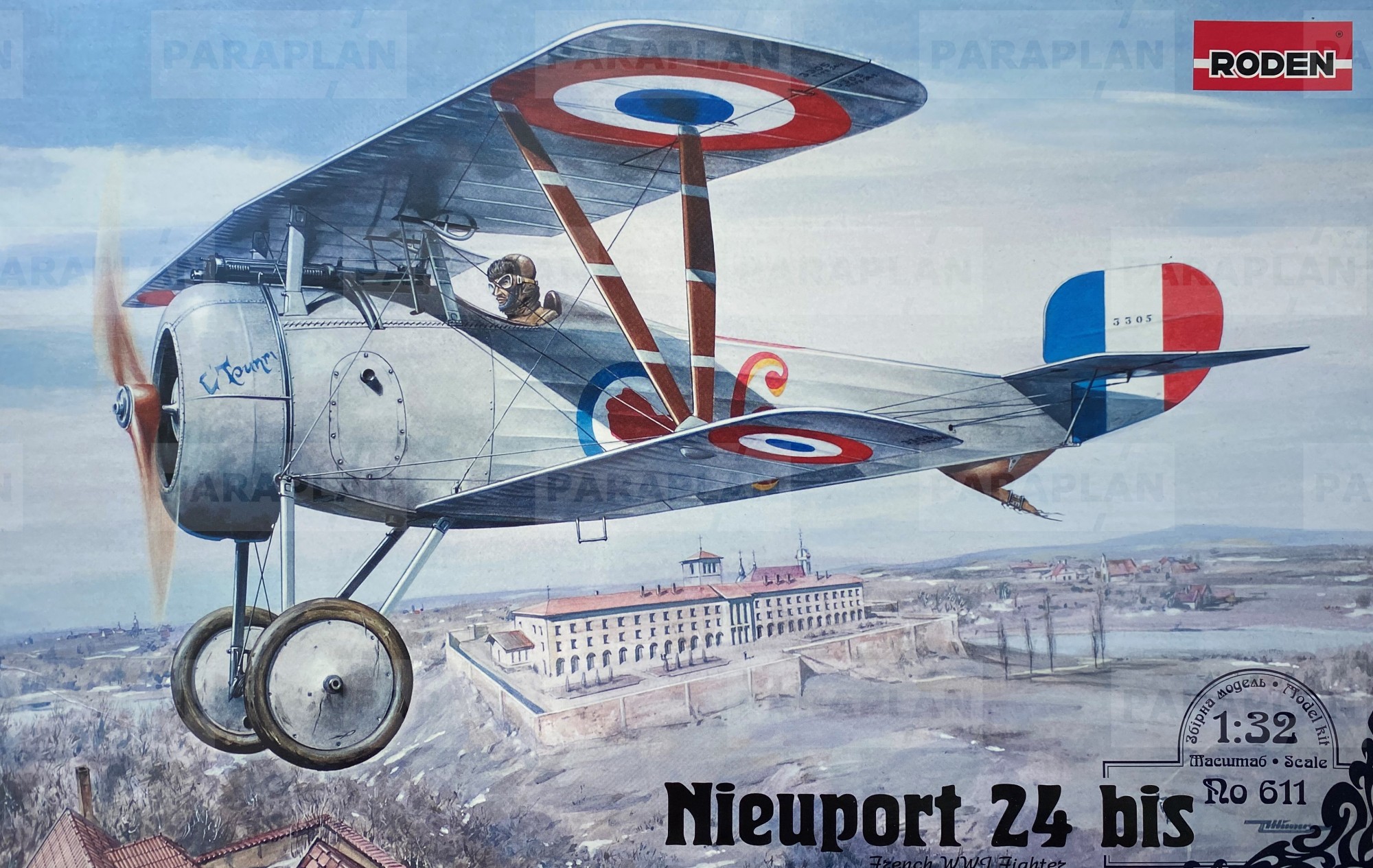 

Сборная модельRODEN 611 Французский истребитель-биплан Nieuport 24bis