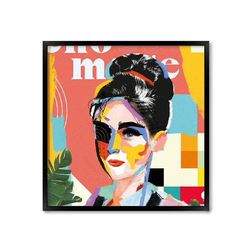 

Постер "Color art girl" с антибликовым стеклом 45 x 45 см в чёрной рамке