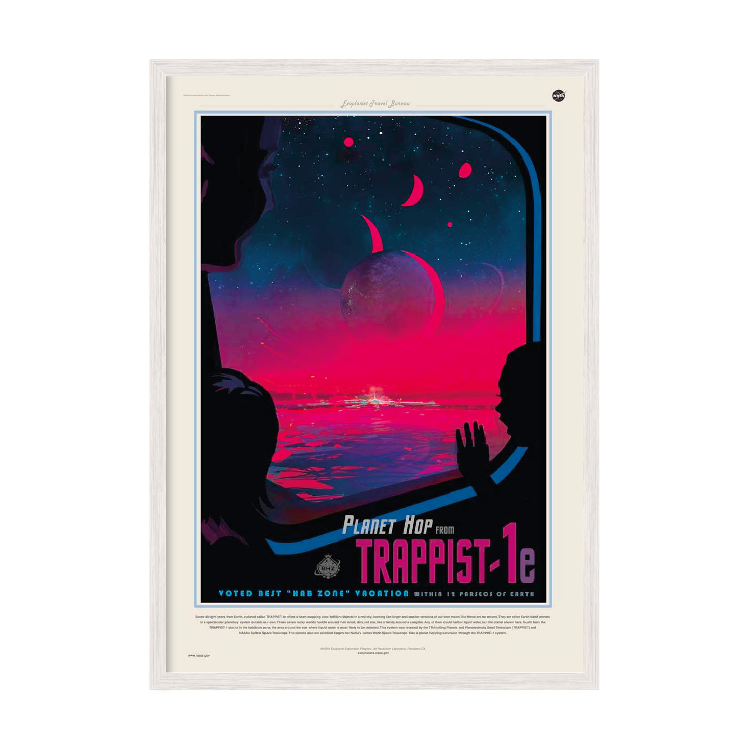

Постер "Trappist 1e" с антибликовым стеклом 59.6 x 84 см в белой рамке