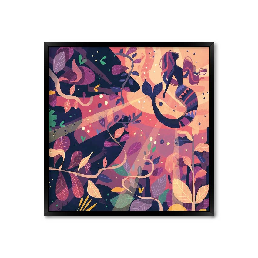 

Постер "Mermaid" без стекла 45 x 45 см в чёрной рамке