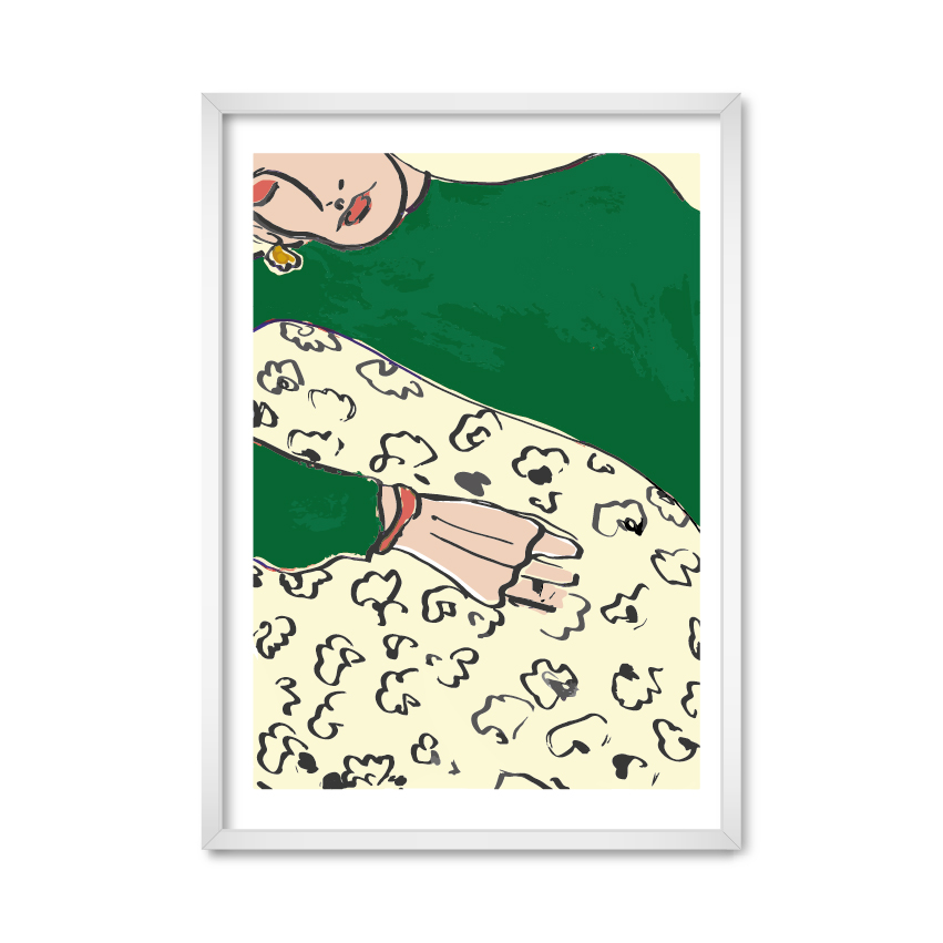 

Постер "Sleeping girl art" с антибликовым стеклом 29.7 x 42 см в белой рамке